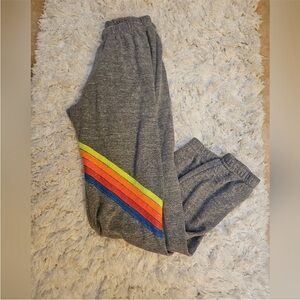 Aviator Nation | 5 Stripe Chevron Neon Sweatpants